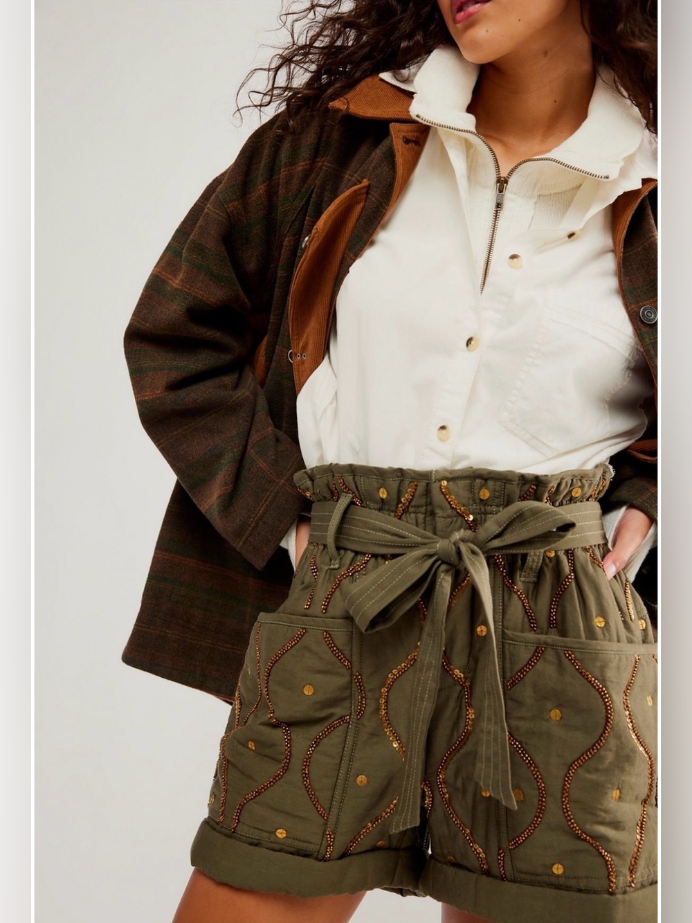 Free People All About It Quilted Shorts